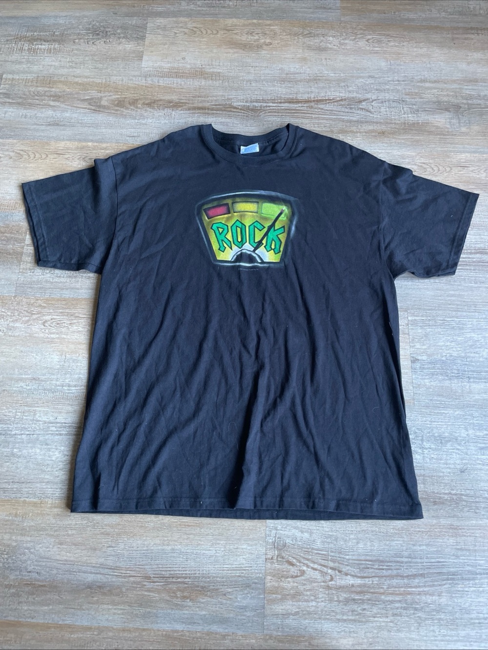 Guitar Hero Shirt Mens XLarge Black Rock Meter Activision Promo 2007 Gamer Vtg